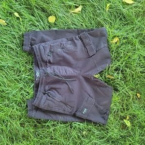 Men's Small Black Twill Cargo Joggers
